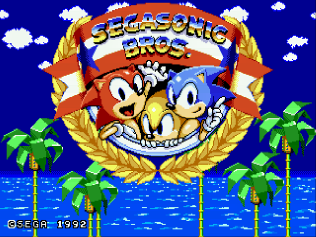 Sega Sonic Bros MD Title Screen